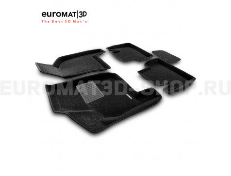 Текстильные 3D коврики Euromat3D Business в салон для Lada Priora (2007-) № EMC3D-005307