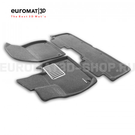 Текстильные 3D коврики Euromat3D Lux в салон для Lixiang L7 (2023-2024) № EM3D-005741G Серые